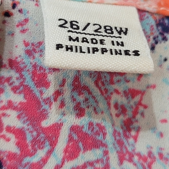 CATO 26/28 Paisley Colorful Long Sleeve Lightweight Tunic Blouse - Picture 7 of 7